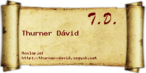 Thurner Dávid névjegykártya