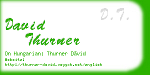 david thurner business card